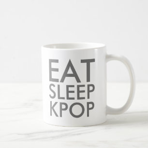 Eat Sleep Kpop Music Fan Gift gray Coffee Mug
