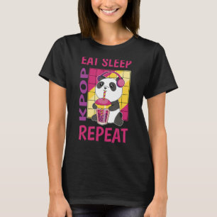Eat Sleep Kpop Repeat Korean Heart Love K Pop Blac T-Shirt