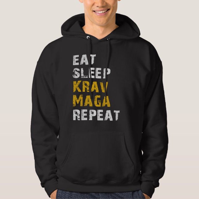 eat sleep Krav Maga Hoodie (Front)