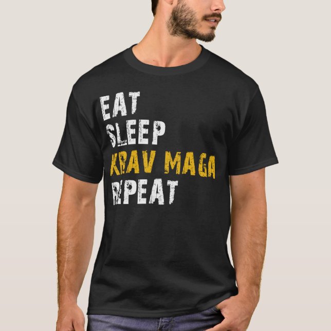 eat sleep krav maga T-Shirt (Front)