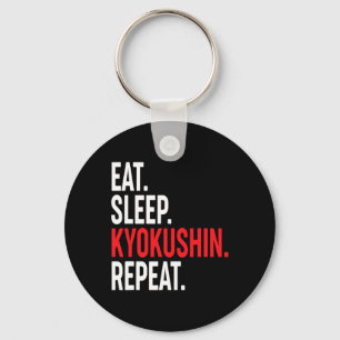 Eat Sleep Kyokushin Repeat Japanese Karate Kung Fu Keychain