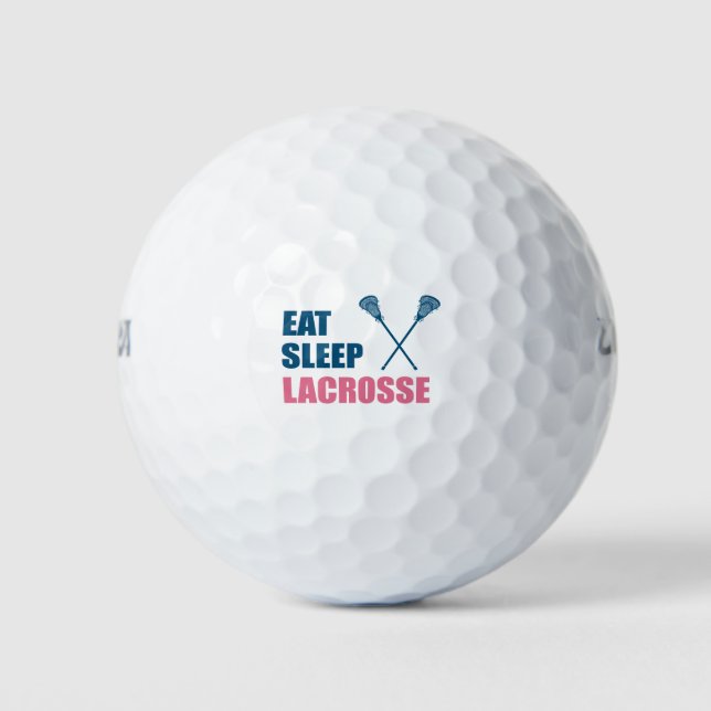 Eat Sleep Lacrosse Gifts Golf Balls (Front)