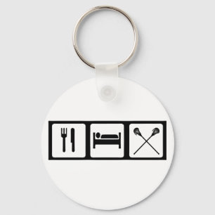 Eat, Sleep, Lacrosse Keychain