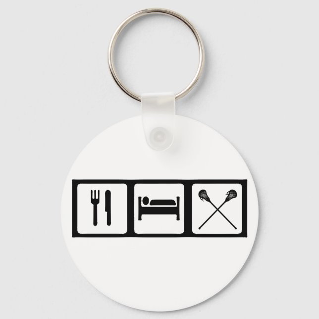 Eat, Sleep, Lacrosse Keychain (Front)