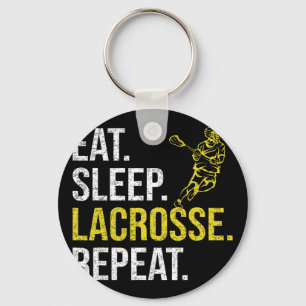 Eat Sleep Lacrosse Repeat Sports Team Gifts Men Fa Keychain