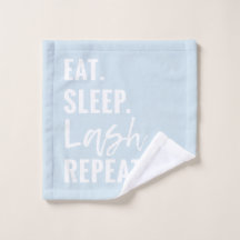 Eat. Sleep. Lash. Repeat - Wash Cloth - 13" x 13"