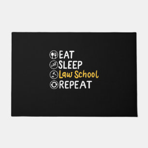 Eat Sleep Law School Repeat Doormat
