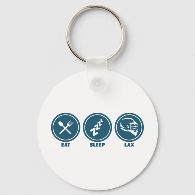 Eat Sleep Lax Keychain (Front)