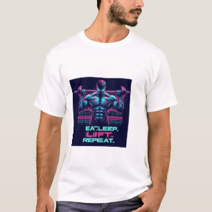 Eat. Sleep. Lift. Repeat. Gym Motivation Tee