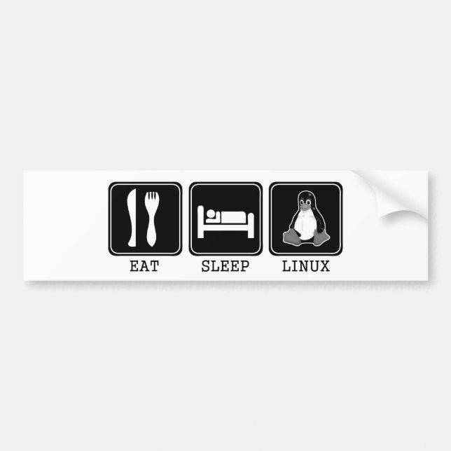 Eat. Sleep. Linux. Bumper Sticker (Front)