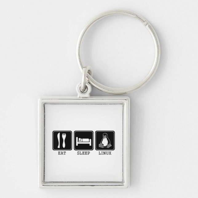 Eat. Sleep. Linux. Keychain (Front)