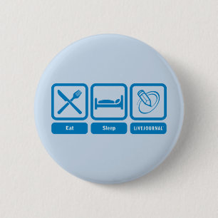 Eat, Sleep, LiveJournal 2 Inch Round Button
