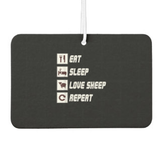 Eat sleep love sheep repeat | Funny Quotes Gift Air Freshener
