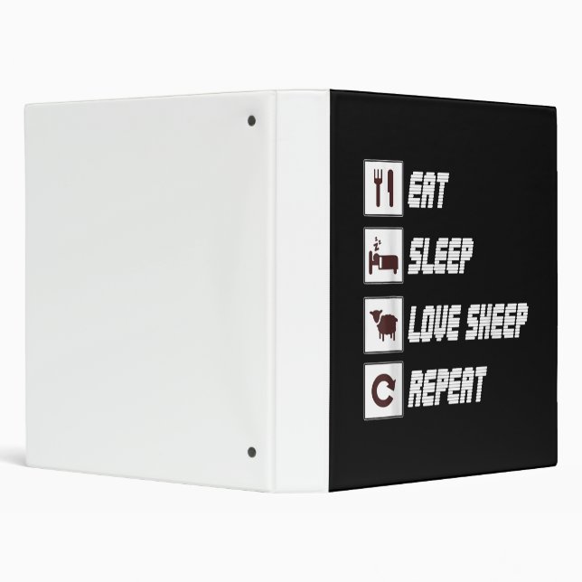 Eat sleep love sheep repeat | Funny Quotes Gift Binder (Background)