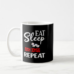 Eat Sleep Mah Jongg Repeat Fun Jokers Tile Game Coffee Mug