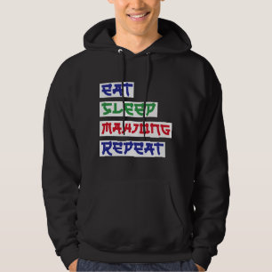 Eat Sleep Mahjong Repeat Mahjong Cards Mahjong Pla Hoodie