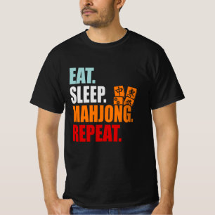 Eat. Sleep. Mahjong. Repeat T-Shirt