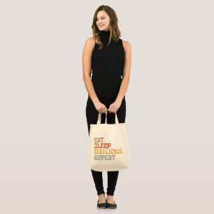 Eat Sleep Mahjong Repeat Tote Bag