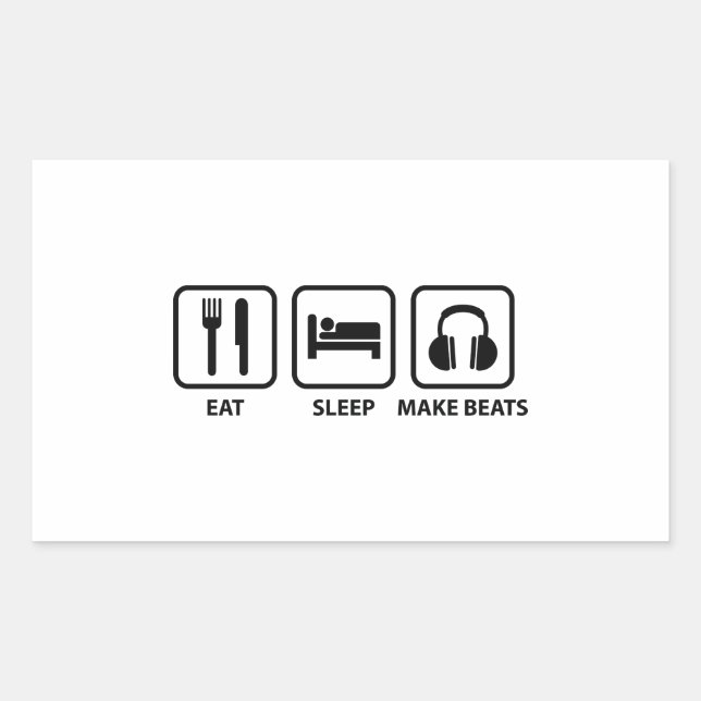 Eat Sleep Make Beats Sticker (Front)