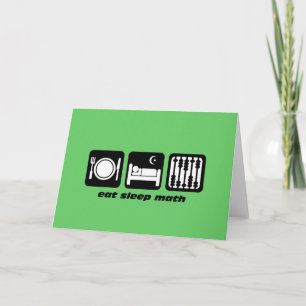 eat sleep math card