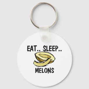 Eat Sleep MELONS Keychain