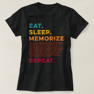 Eat Sleep Memorize Repeat CC Conversation Circle 1 T-Shirt