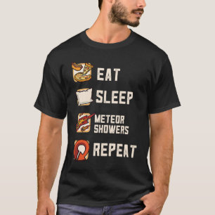 Eat Sleep Meteor Showers Repeat Rock Asteroid T-Shirt