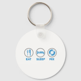 Eat, Sleep, Mix Again - DJ Disk Jockey Music Deck Keychain