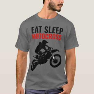 Eat Sleep Motocross Motorcycle Sport Pop Art T-Shirt