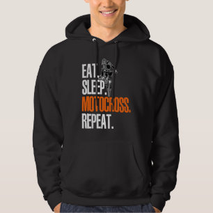 Eat Sleep Motocross Repeat Dirt Bker Motorcycle En Hoodie