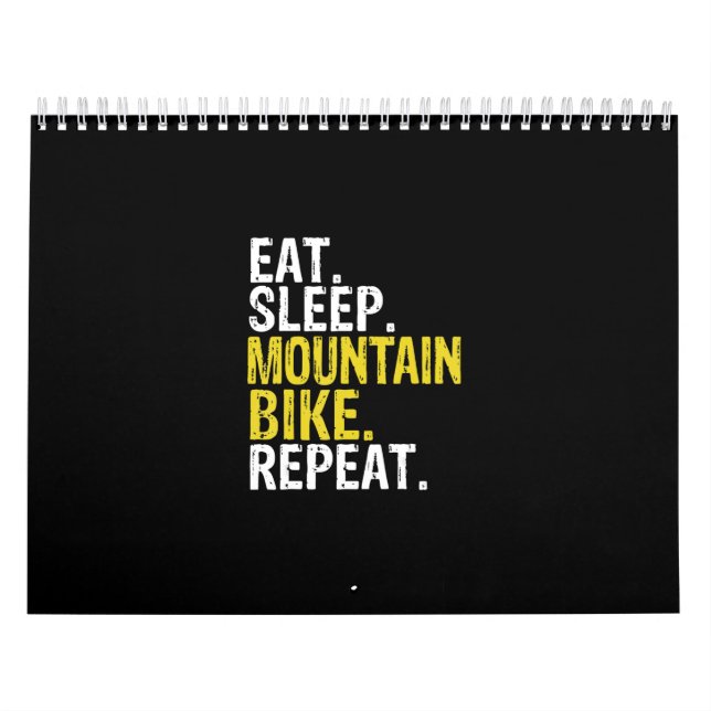 eat sleep mountain bike repeat gift calendar (Cover)