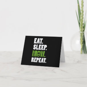 Eat Sleep Mow Repeat Grass Cutting Landscaper Card