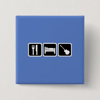 Eat, sleep, music 2 inch square button