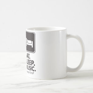 Eat Sleep Music - Black Coffee Mug