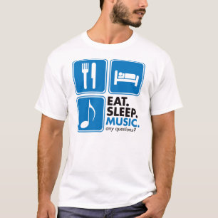 Eat Sleep Music - Blue T-Shirt