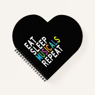 Eat Sleep Musicals Repeat, Broadway Acting Gifts Notebook