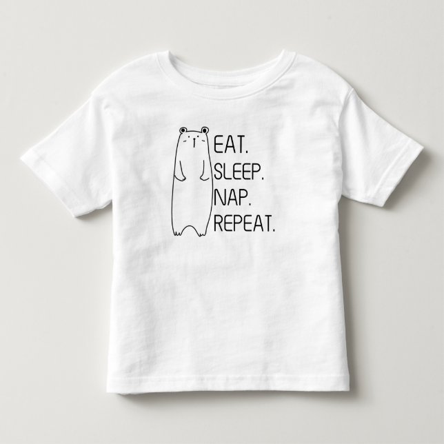 Eat Sleep Nap Repeat Custom Baby Bear Bodysuit (Front)