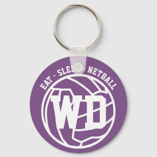 Eat Sleep Netball Player Position Keychain