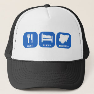 Eat Sleep Nigeria Trucker Hat