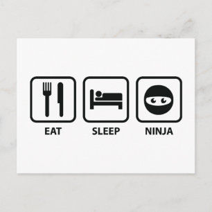 Eat Sleep Ninja Postcard