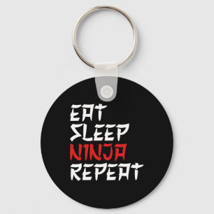 Eat Sleep Ninja Repeat Ninja Karate Ninja Keychain