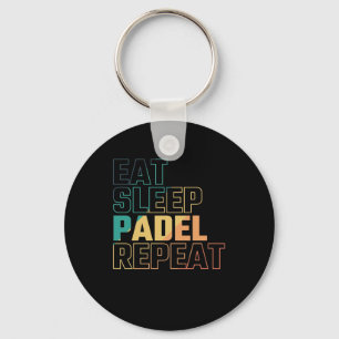 Eat Sleep Padel Repeat Keychain