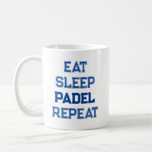 eat sleep padel repeat padel player simple coffee mug