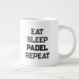 eat sleep padel repeat padel player simple large coffee mug