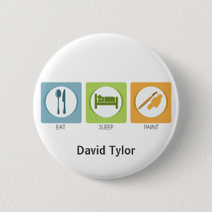 Eat Sleep Paint 2 Inch Round Button