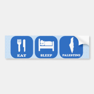 Eat Sleep Palestine Bumper Sticker