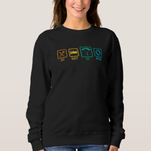 Eat Sleep Paraglide Repeat Paragliding Parachute P Sweatshirt