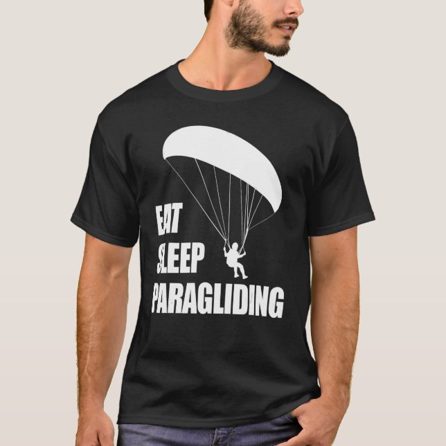 Eat Sleep Paragliding Repeat  Men Paraglider Adven T-Shirt (Front)