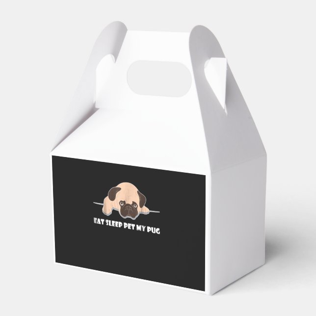 Eat Sleep Pet My Pug Favor Box (Front Side)