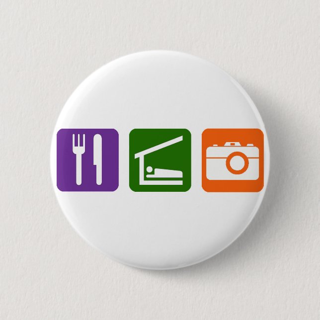 Eat Sleep Photography 2 Inch Round Button (Front)